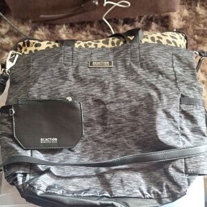 Reaction Kenneth Cole Charcoal and Black Messenger Bag